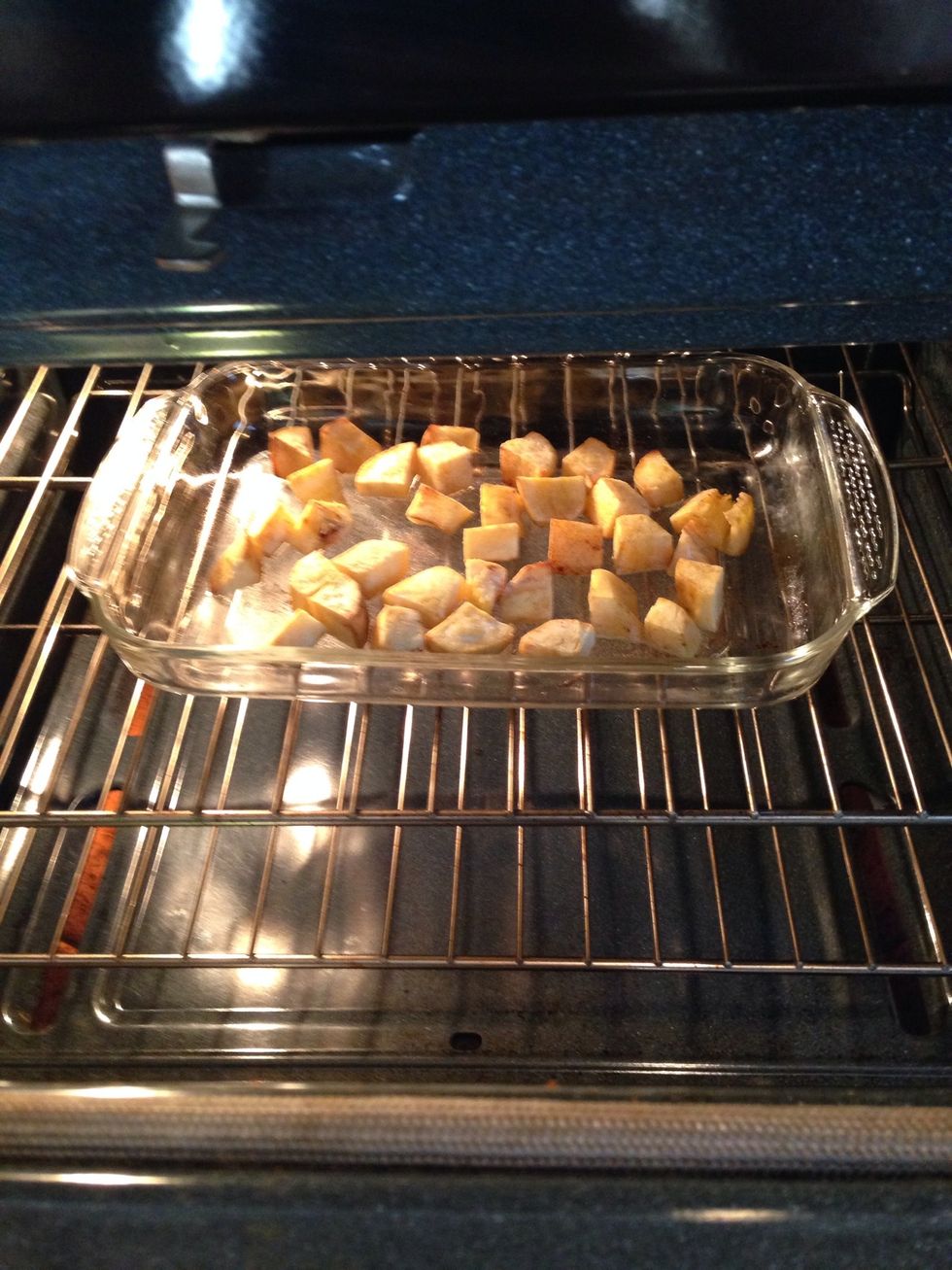 Place the dish in the oven and set the timer to 35 minutes.