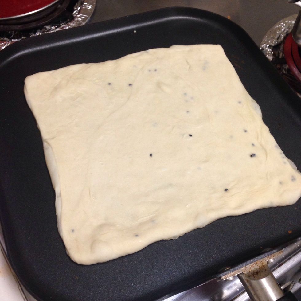 Place the dough and cook approx 4-5 minutes each side