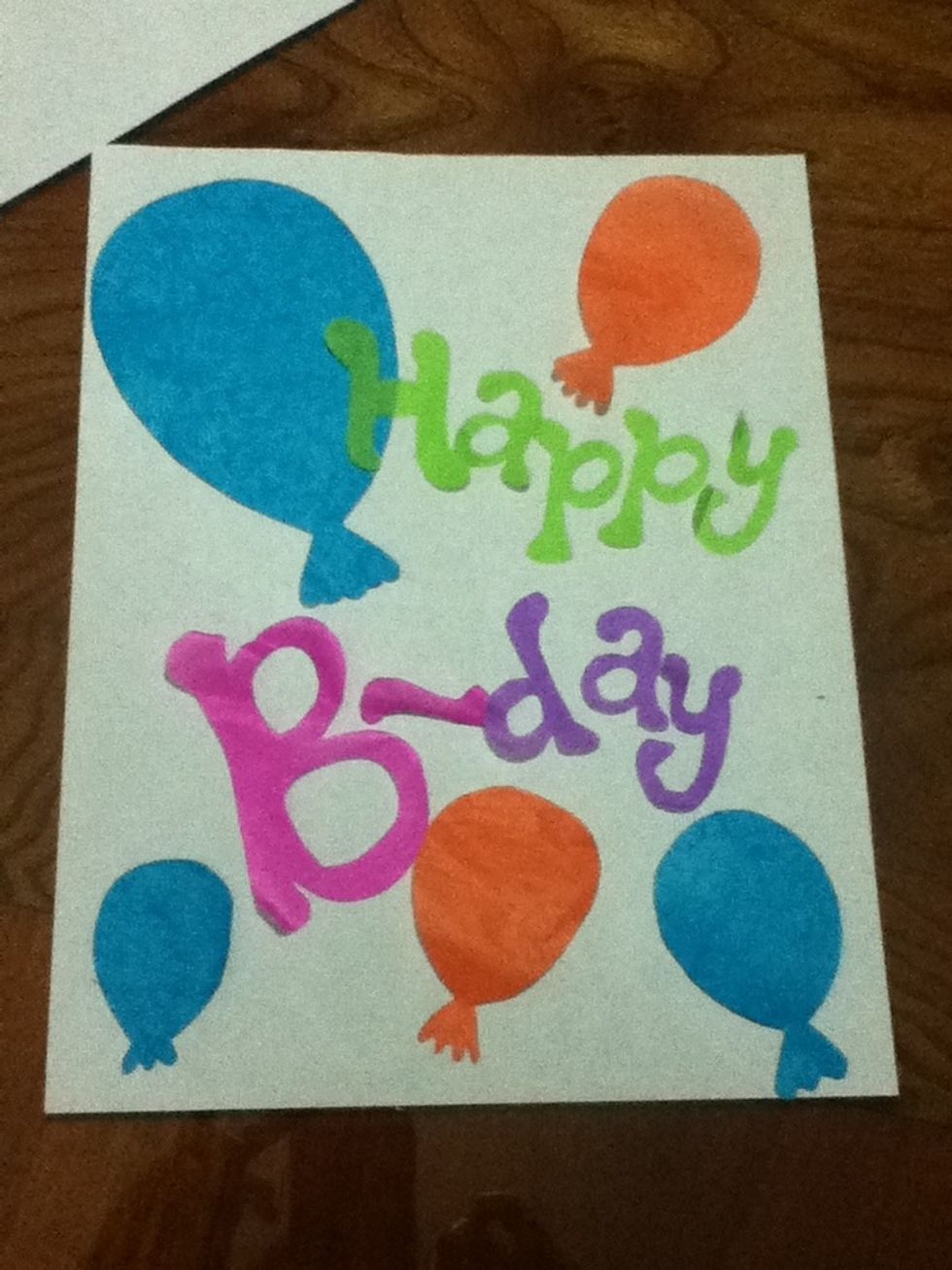 Place the figures as you wish the card would look like.