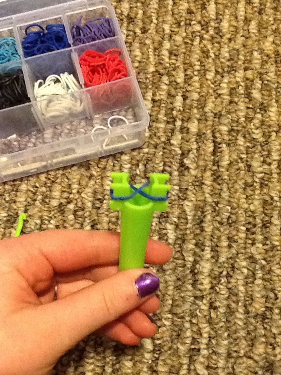 Place the first band on like a figure 8.