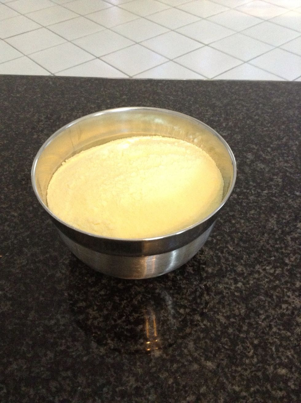Place the following ingredients in a food processor / blender: 2 cups powdered milk