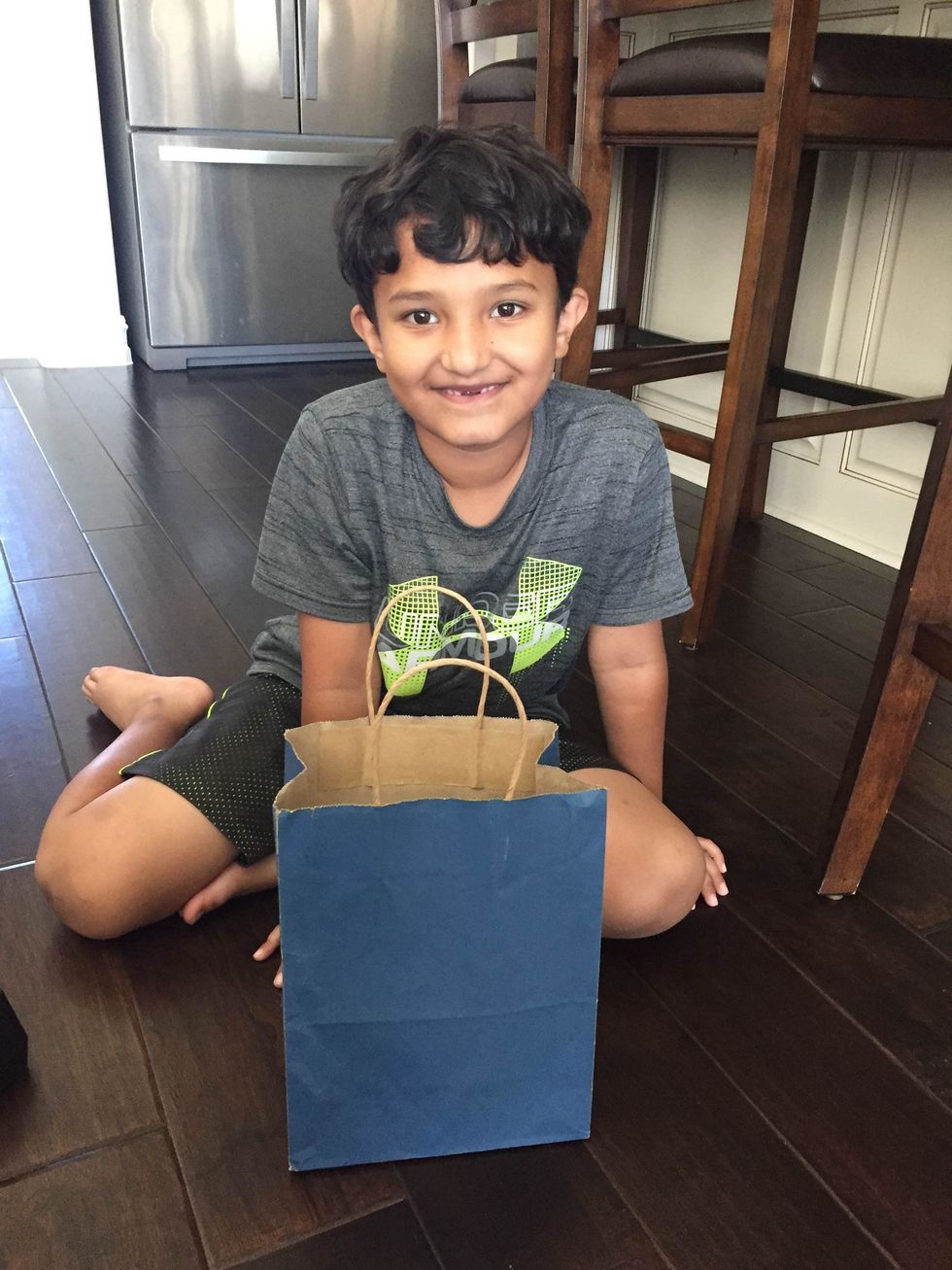 Place the gift into the gift bag and your gift is ready.