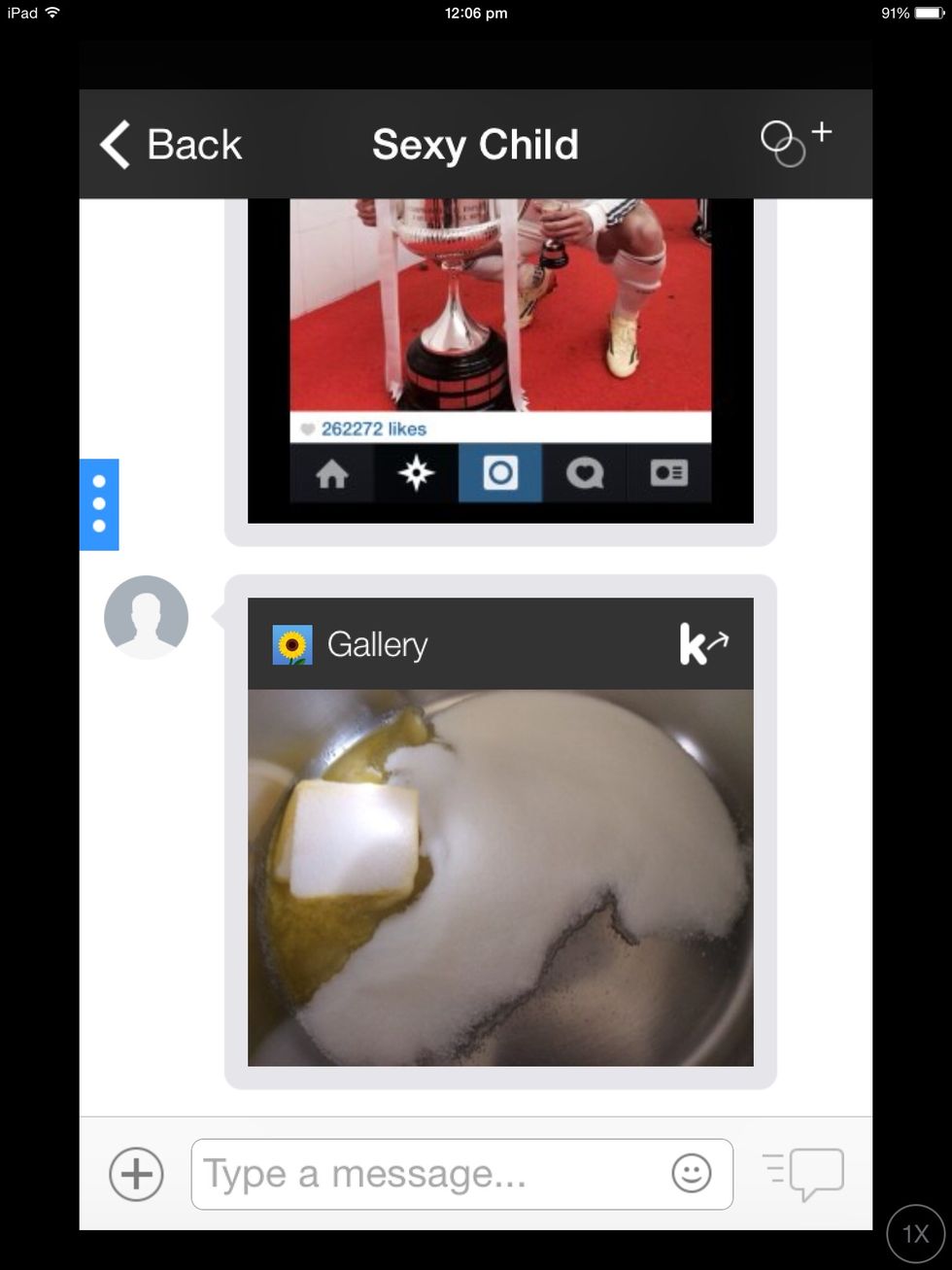 Place the hot water into the butter and add sugar