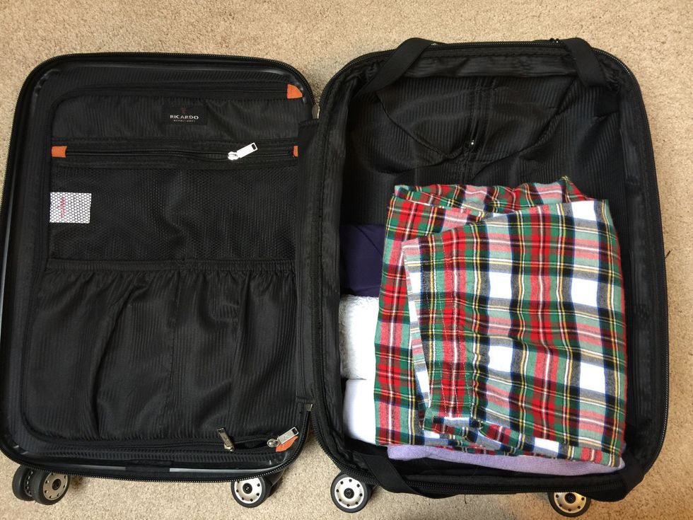 Place the items you will need first on the very top.