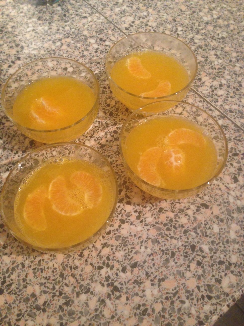 Place the jelly in the fridge to set roughly 3-4hrs, however the wobble check is also a good method of checking to see if its ready.