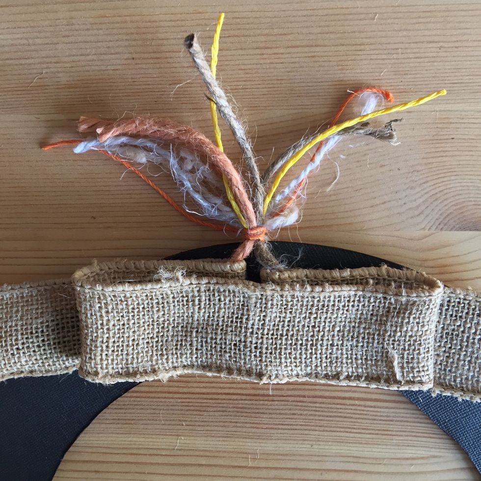 Place the jute ribbon to make a bow.