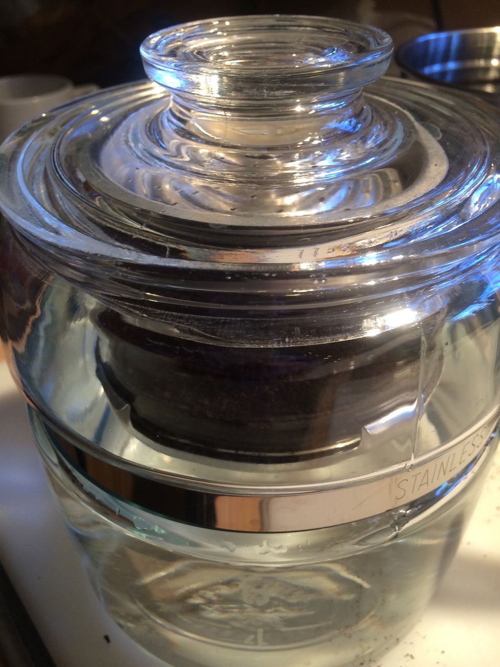 Place the lid on top. It's ready for the stove.