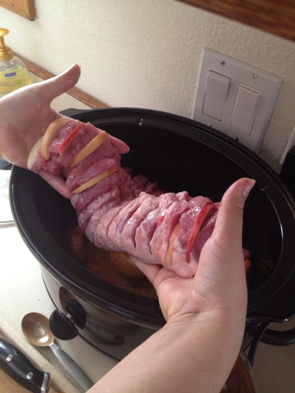 Place the loins in the crock pot