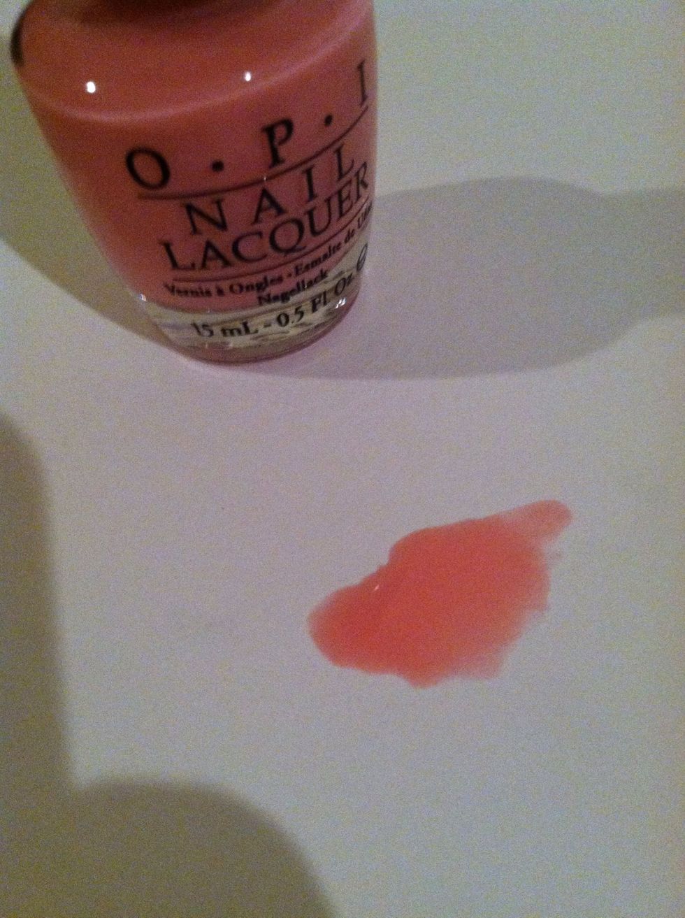 Place the medium color on a piece of paper