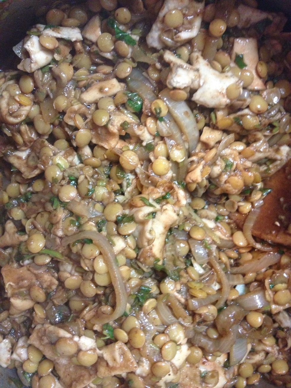 Place the mixture in plates