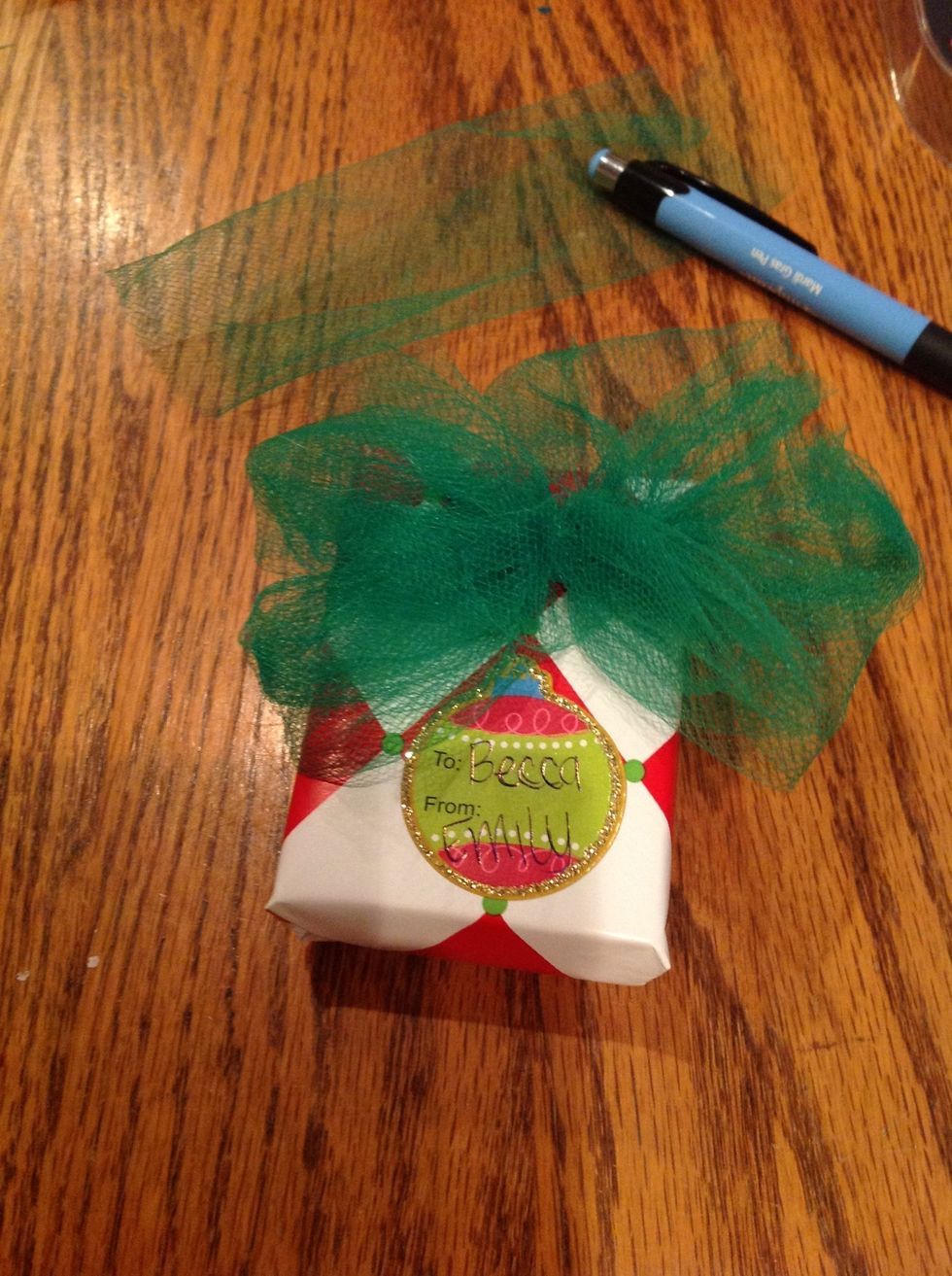 place the name tag and your present is finished