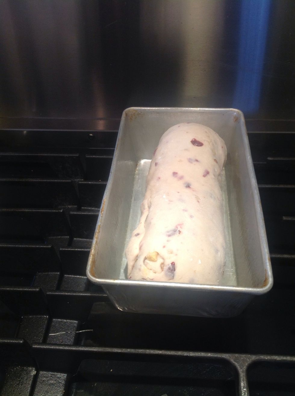 Place the pan in a warm place and cover. Let it rise until doubled