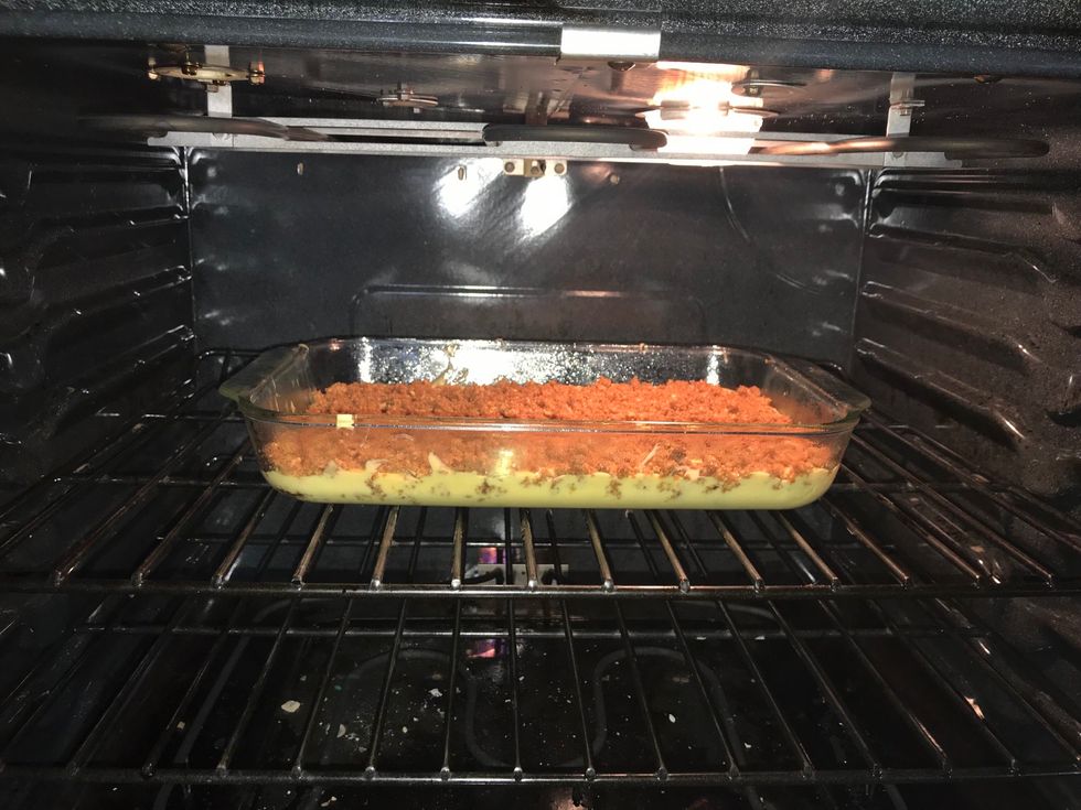 Place the pan in the oven