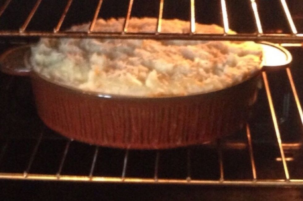Place the pie in the oven for 18-20m and the degrees have to be 400