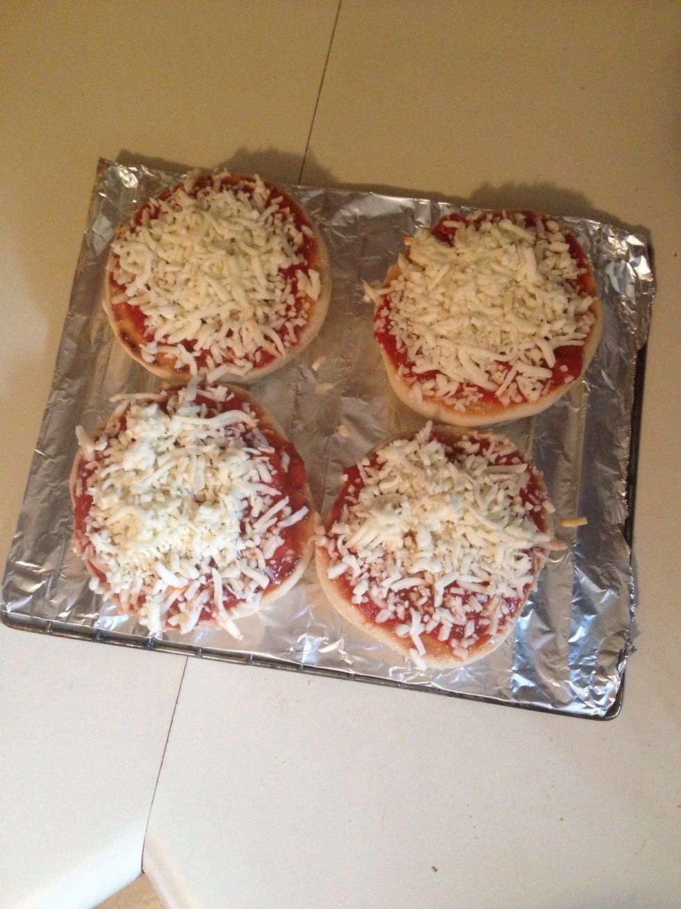 Place the pizza on the rack.