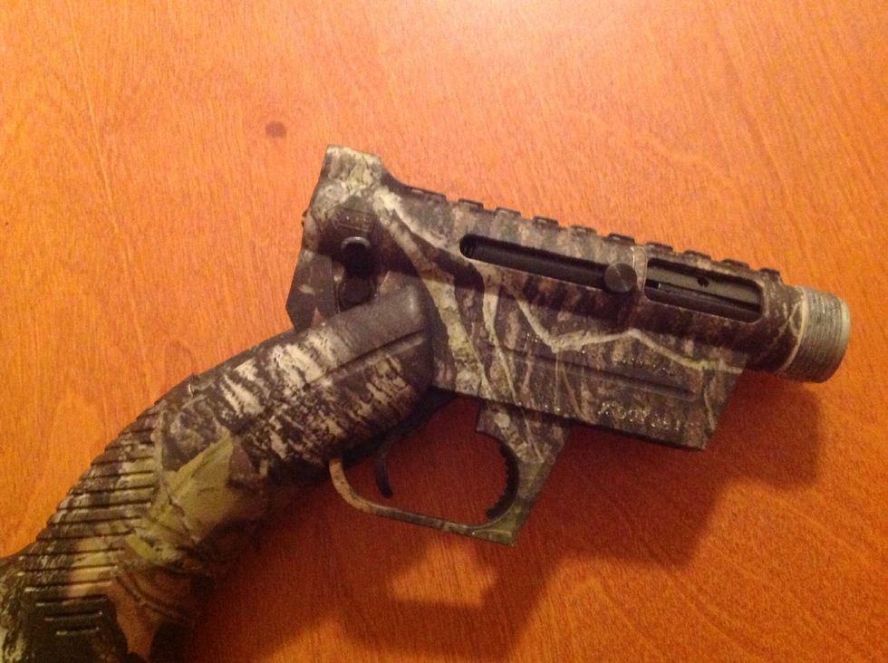 Place the receiver in the slit like so. It should fit in nice and snug.