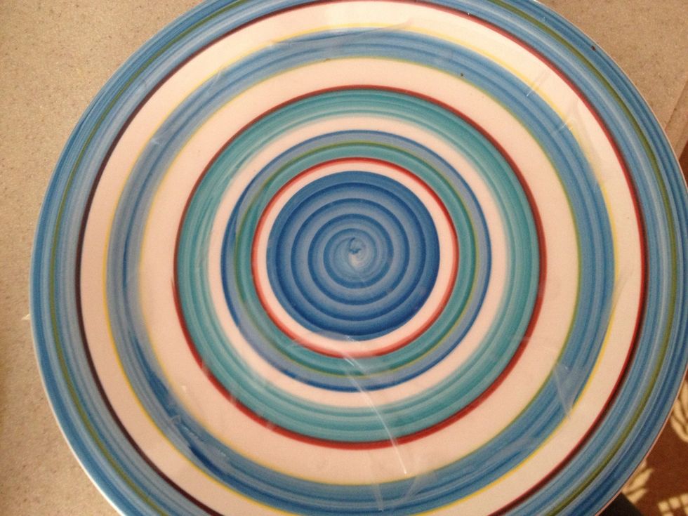 Place the rice paper rough-side-up on a dish. It will be transparent.