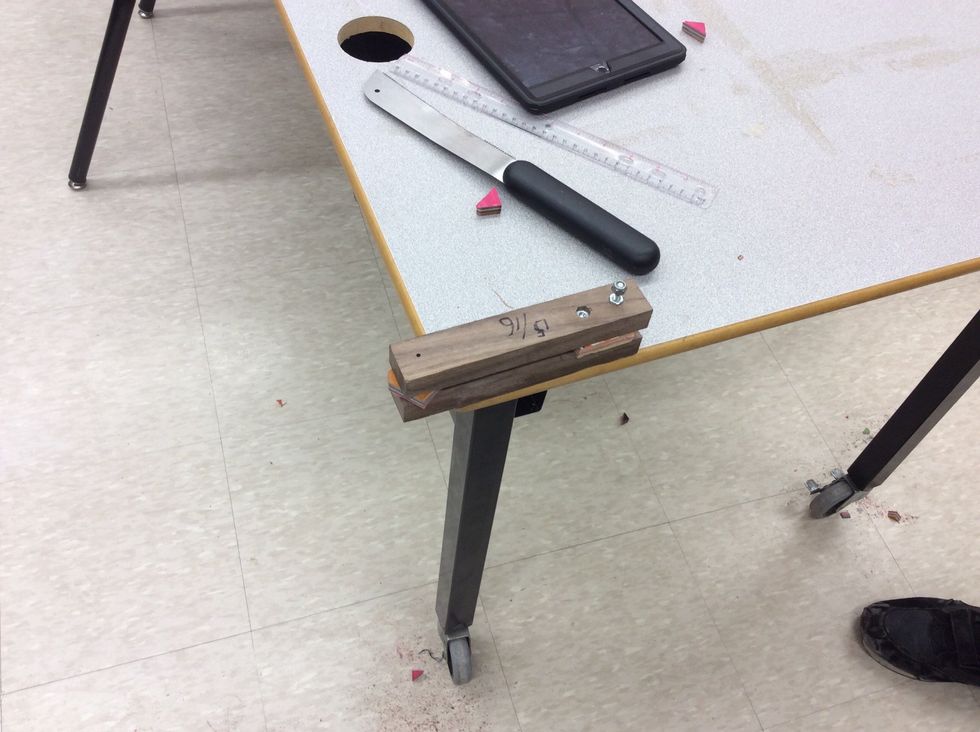Place the ring into a clamp.