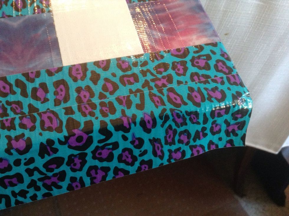 Place the tape just over the markings on both ends.