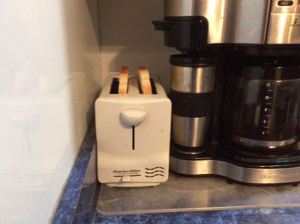 Place the toast for about a minute and thirty-seconds.