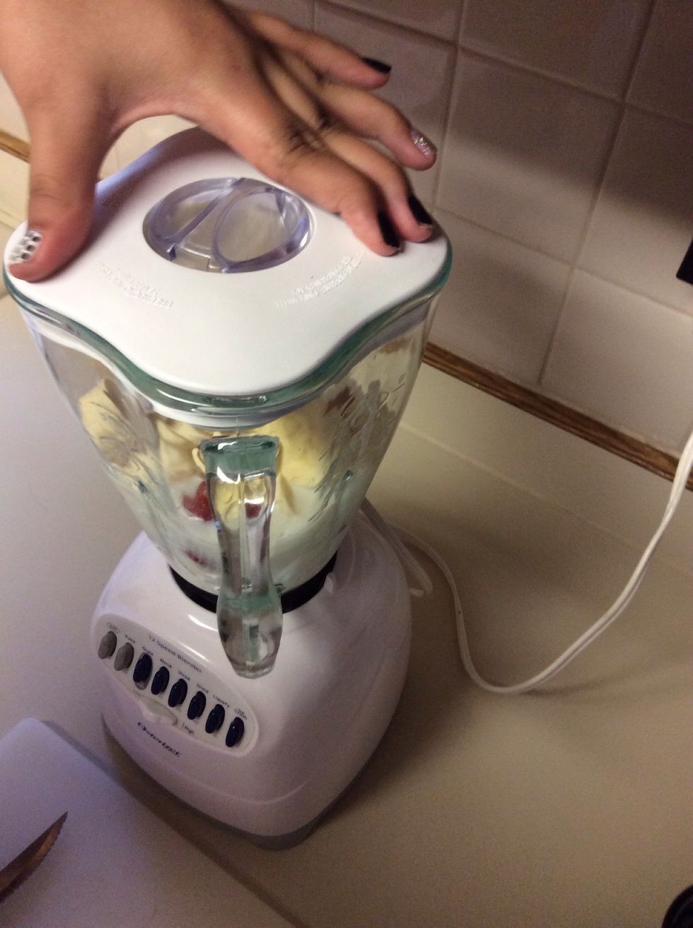 Place the top on the blender.