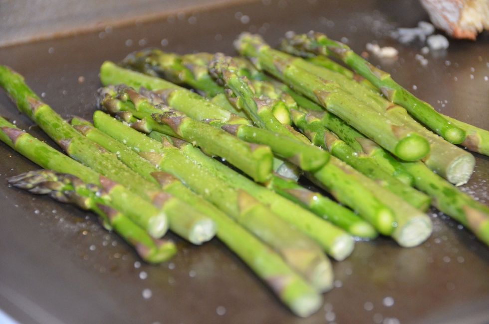 Place the tray in a pre heated oven for 10 minutes at 400 degrees F.