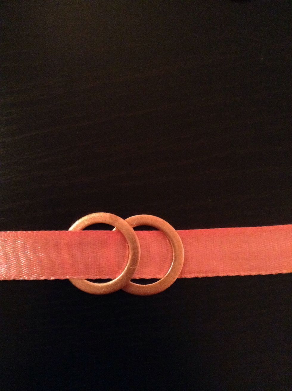 Place the washer under the first one like so.