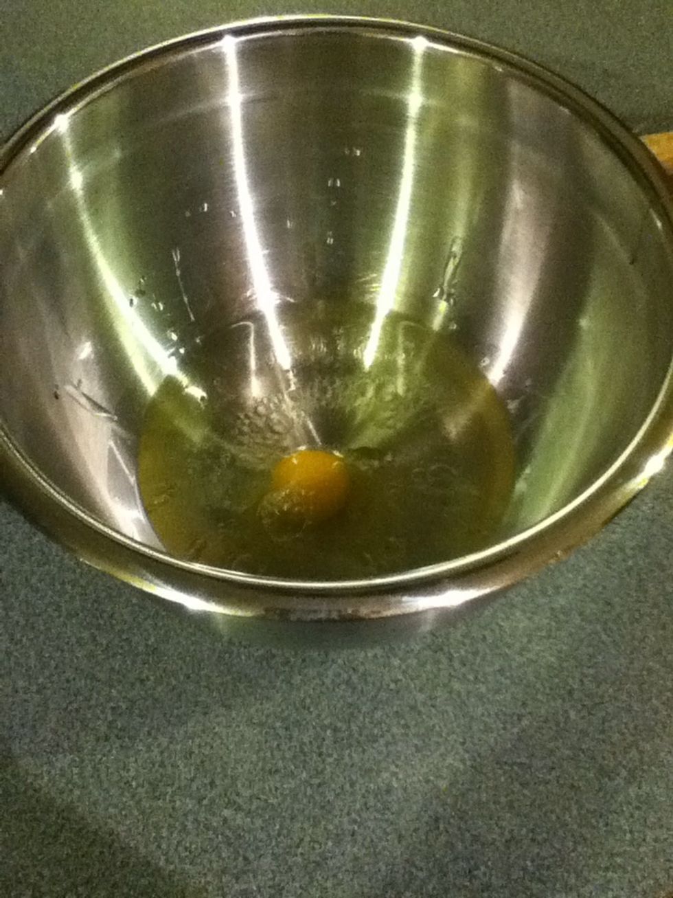 Place the water, oil, and egg in a medium bowl.