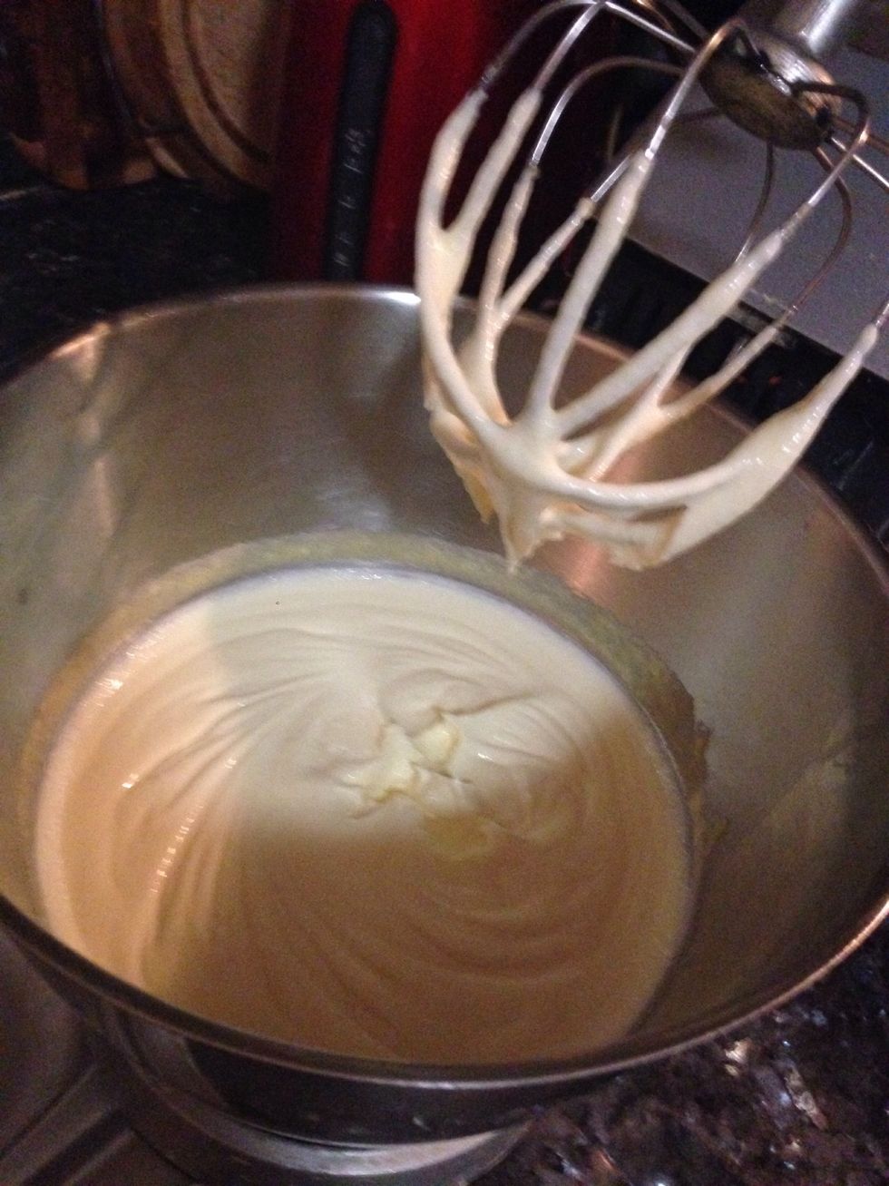 Place the yoghurt and butter in an electric mixer and mix for 5 minutes
