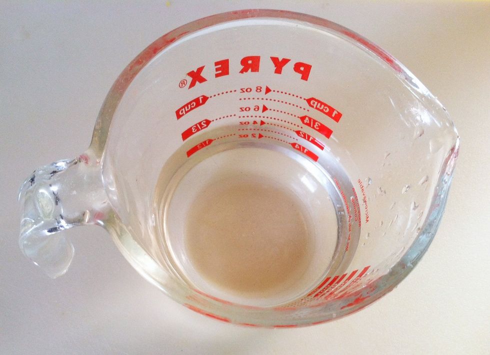Place the zest into a saucepan and add 1/4 cup of water.