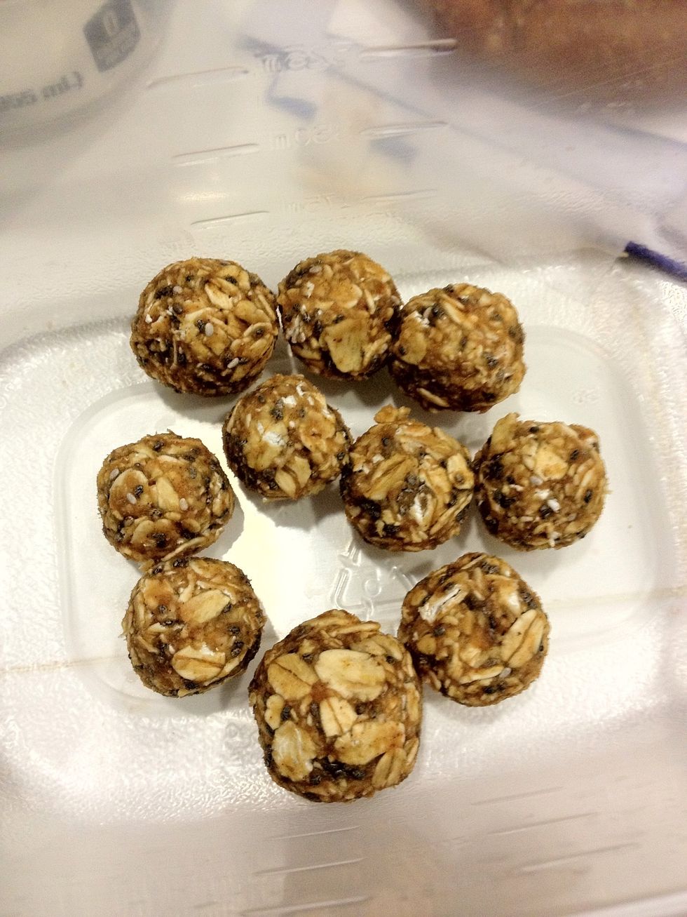 Place them in a container and put them in the refrigerator for 30-45 minutes. Wait patiently then ENJOY!