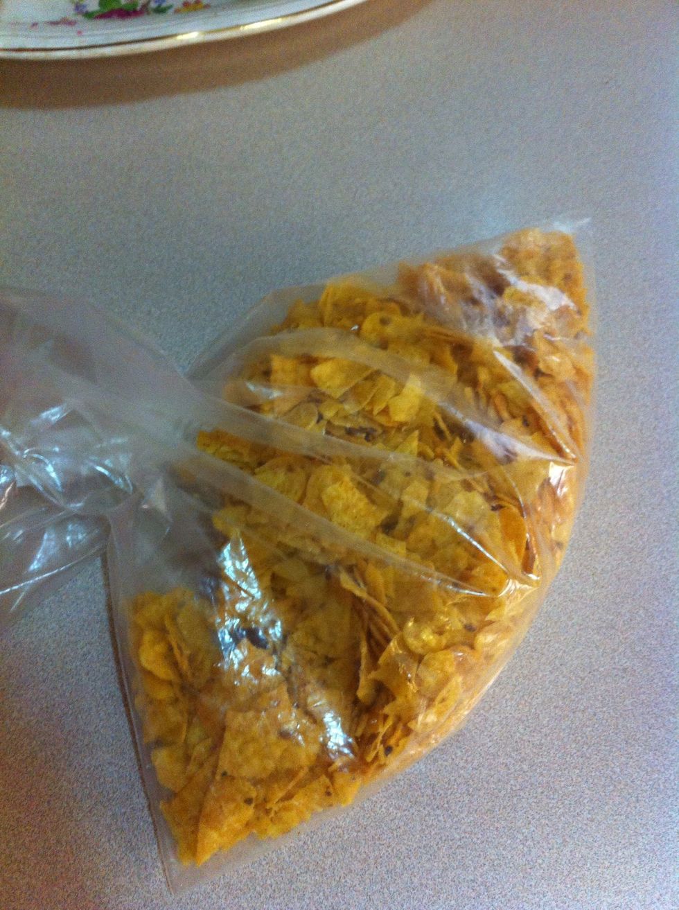 Place them in a ziplock bag and smash them to crumbs.