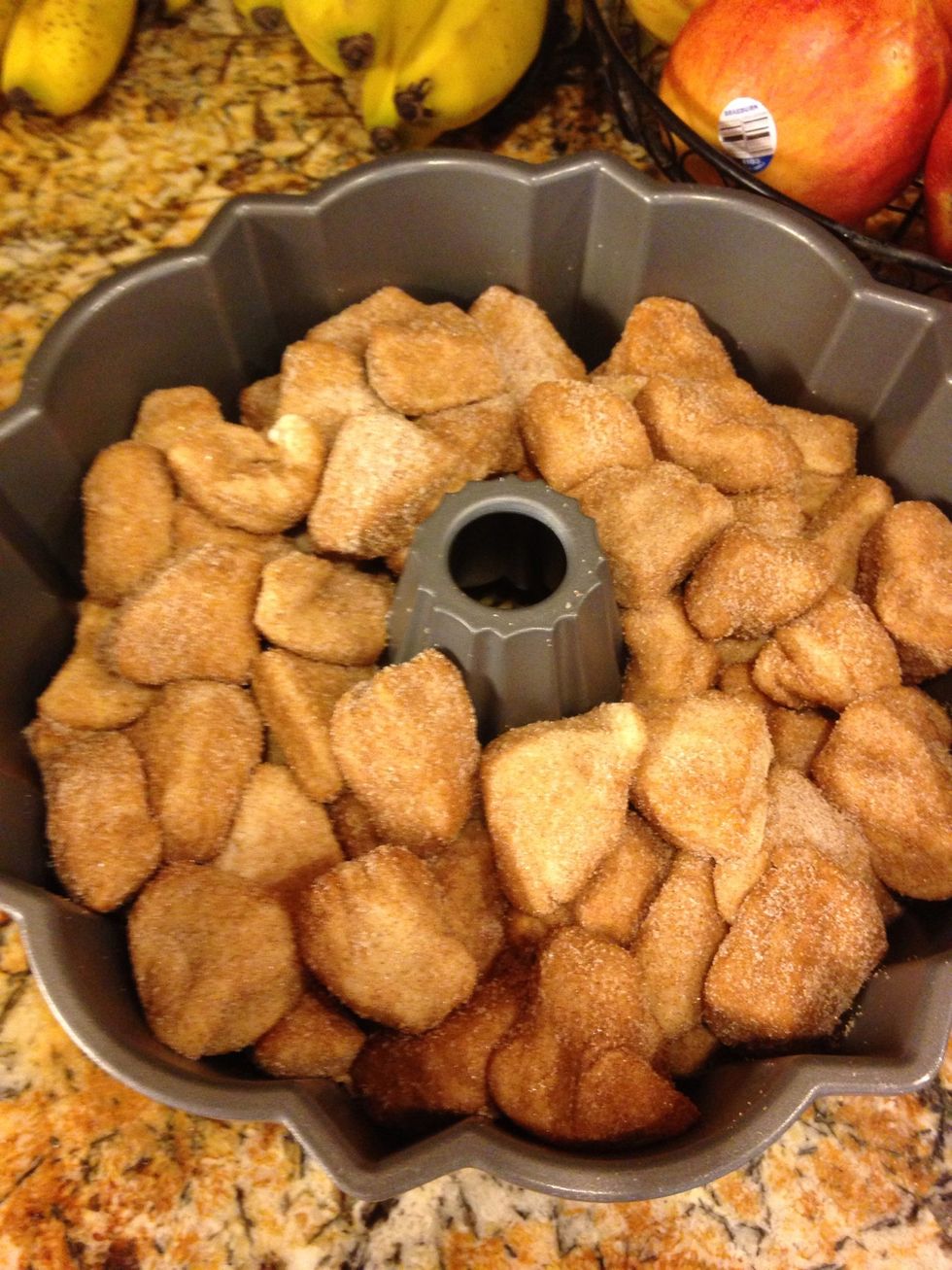 Place them in the bundt pan.