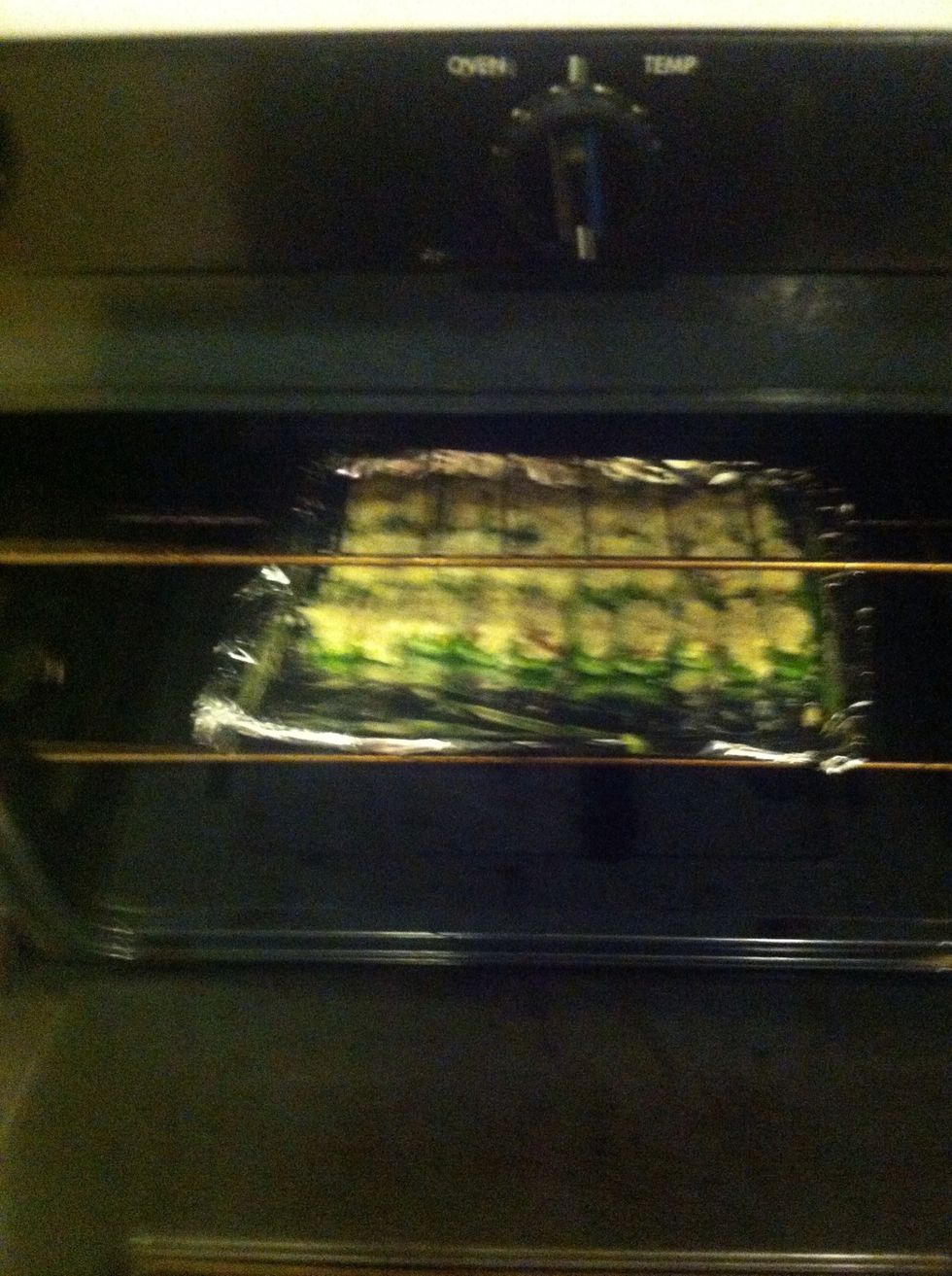 Place them in the oven for 25 minutes!