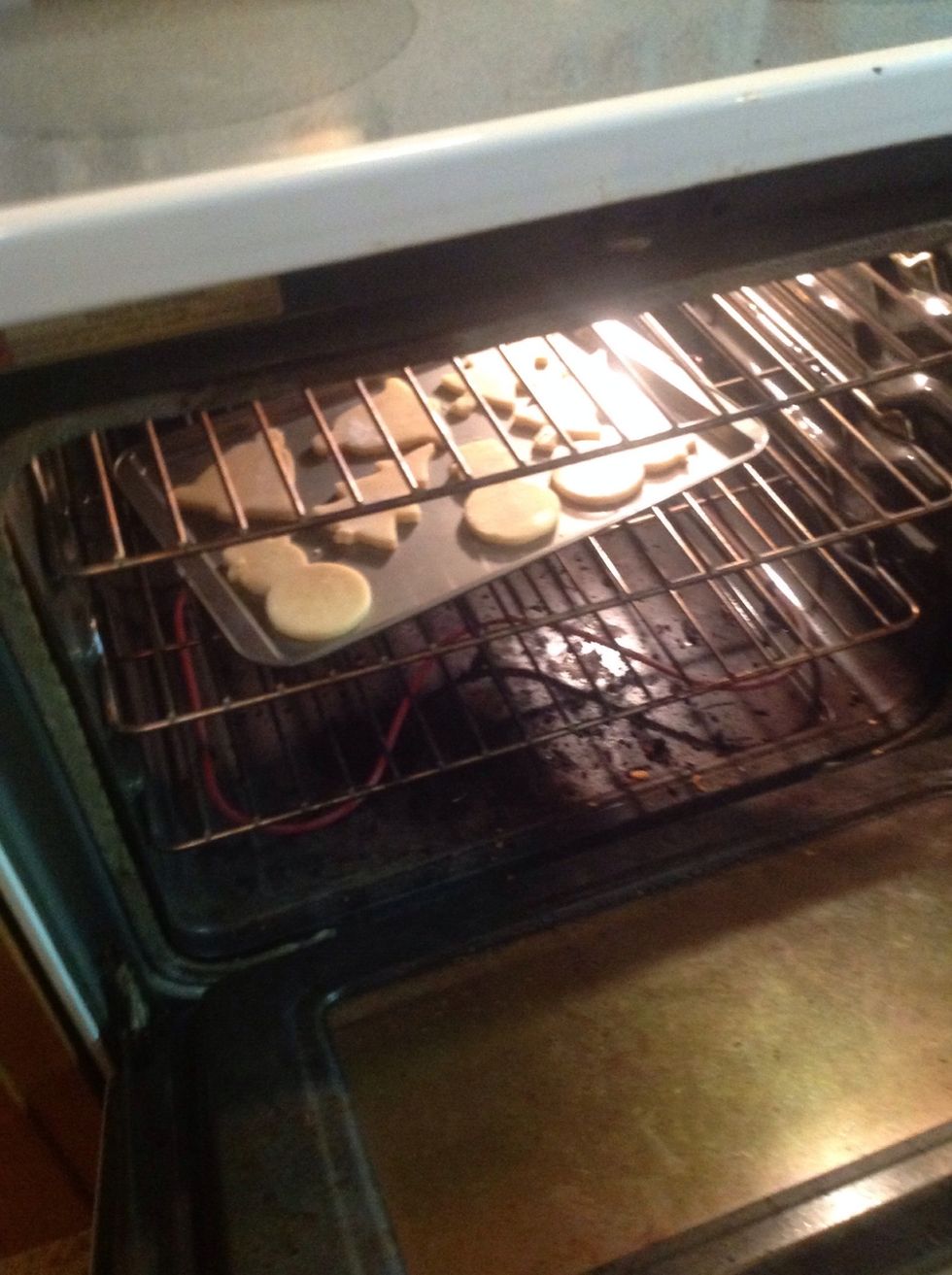 Place them in the oven for seven minutes.