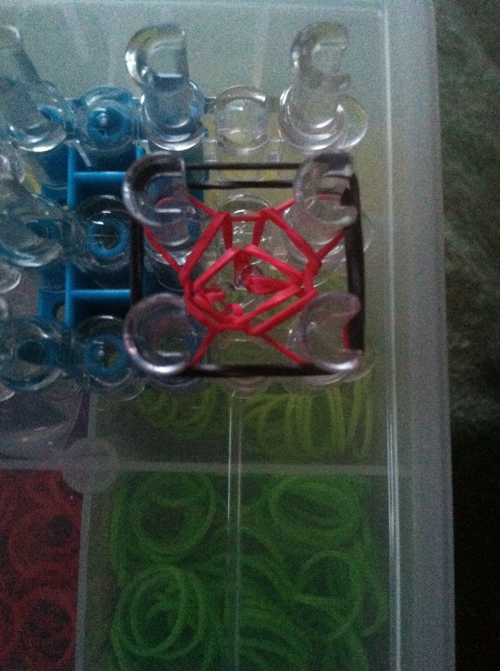 Place them on the four pegs