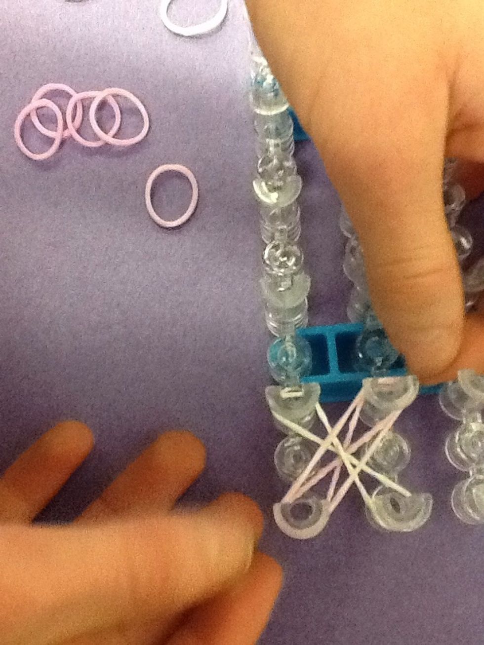 Place third band on loom.