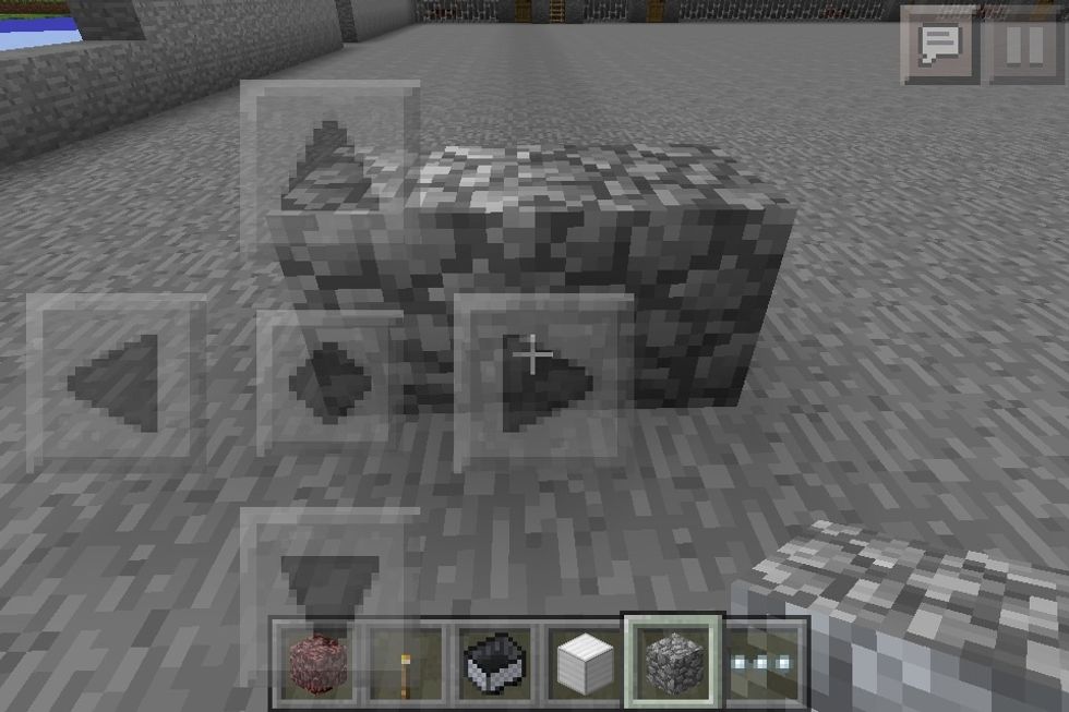 Place to of (almost) any block EG Cobblestone, dirt block, gravel etc