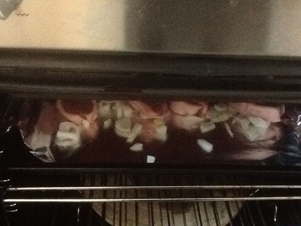 Place tray in oven for 30 minutes.