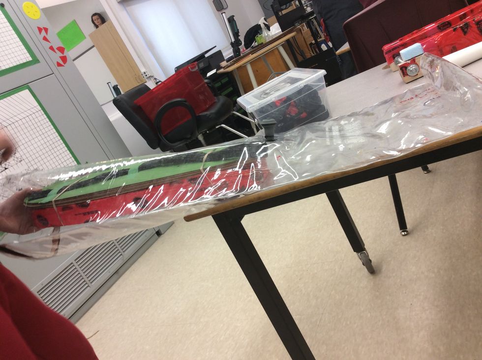 Place veneers in vacuum bag.