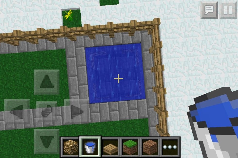 Place water