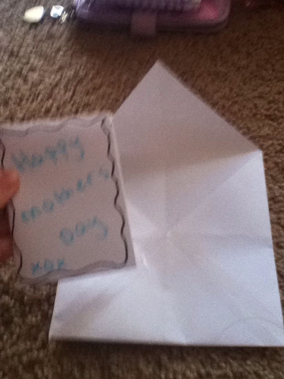 Place whatever in the envelope