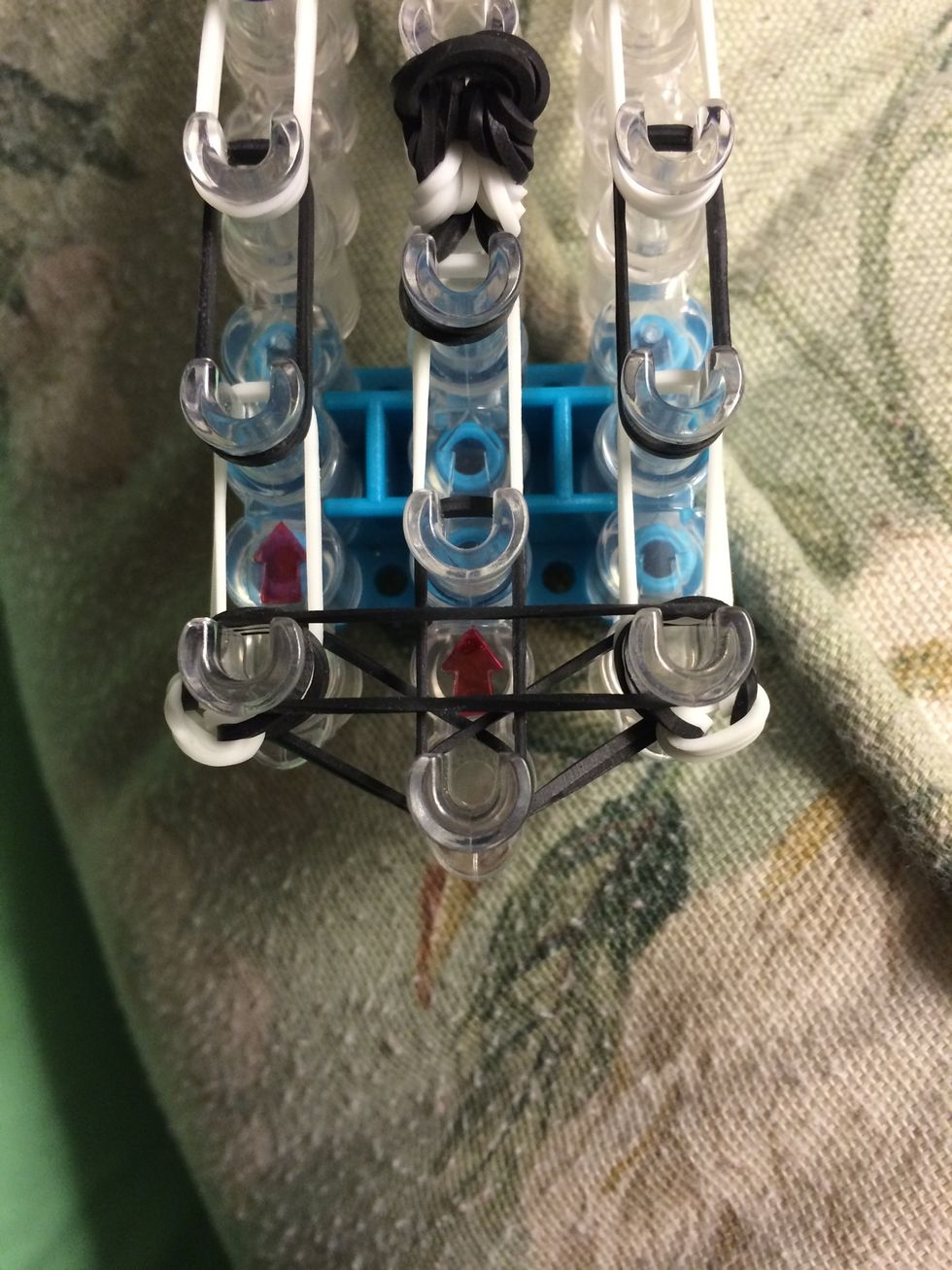 Place when black band across these two pegs