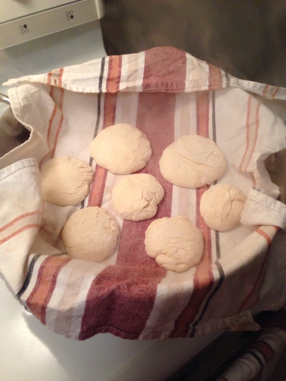Place your dumplings on the towel (try to make them in a ball again) and put the lid on.