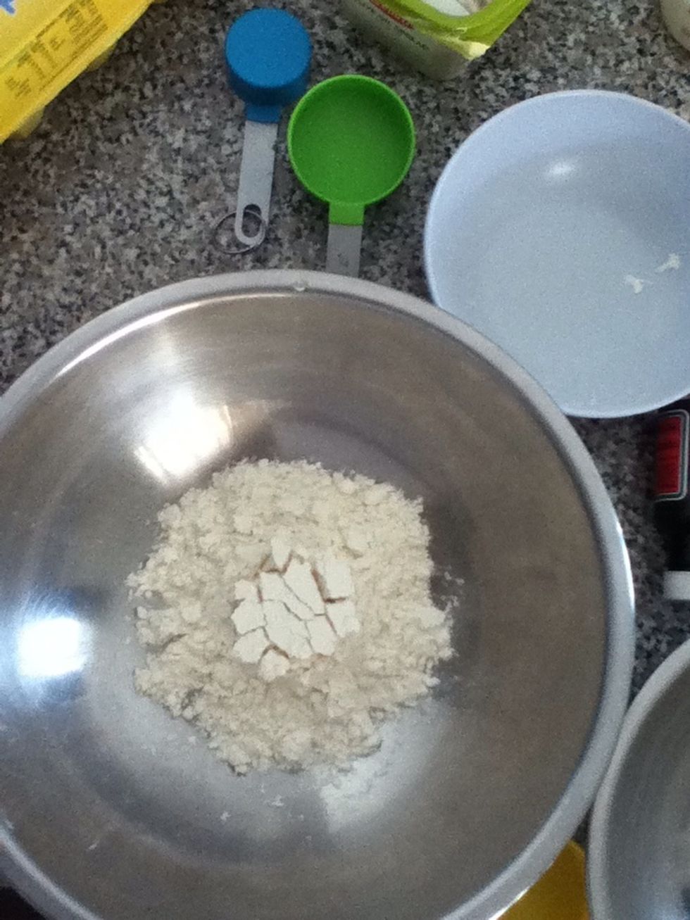 Place your flour into a large bowl
