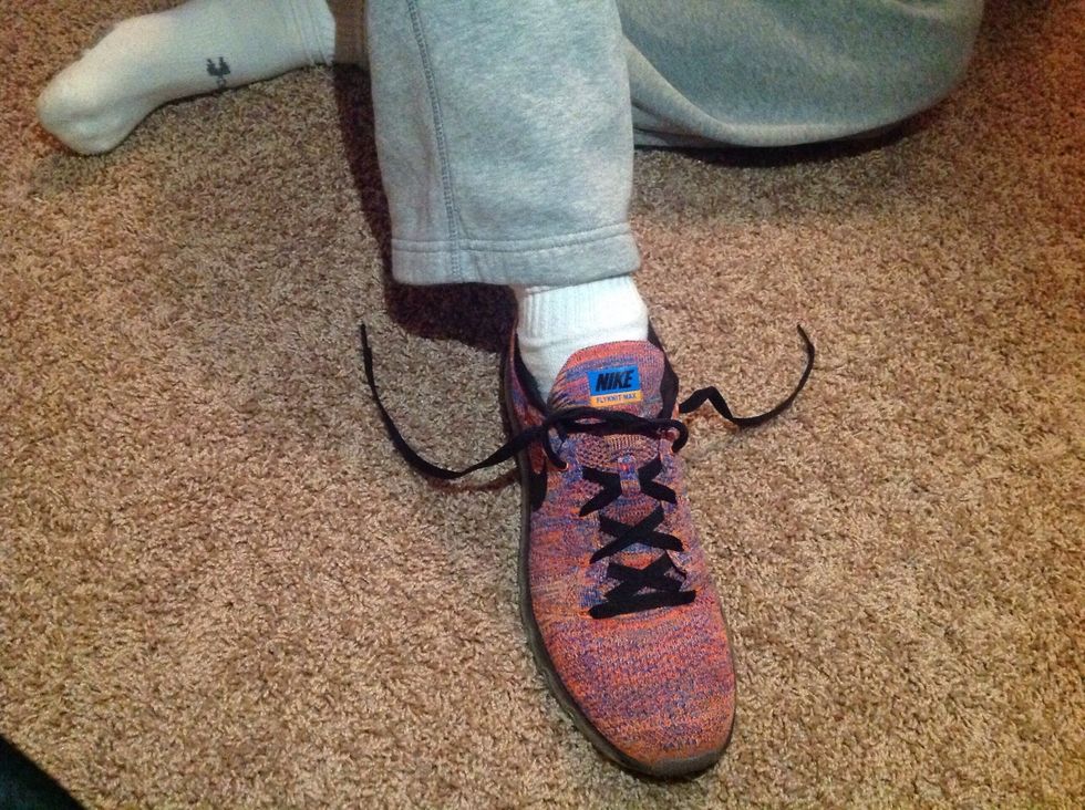 Place your foot inside the shoe.