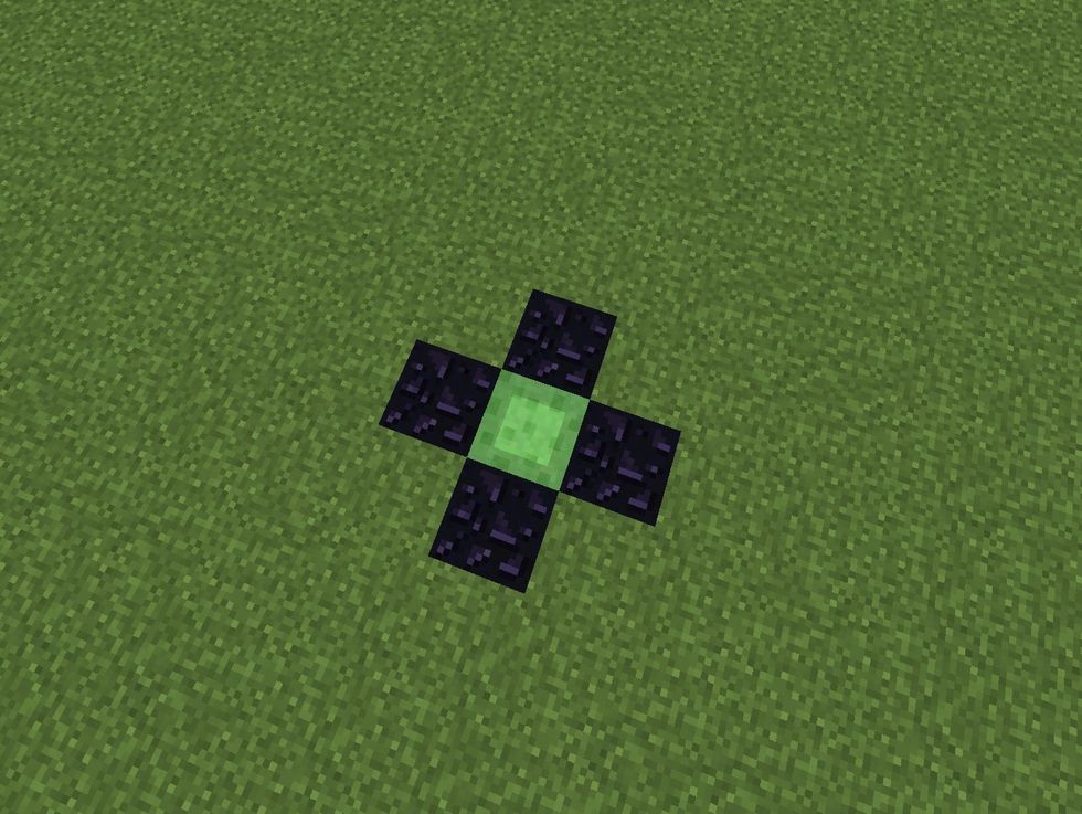 How to make a stationary high-jump with slime blocks - B+C Guides