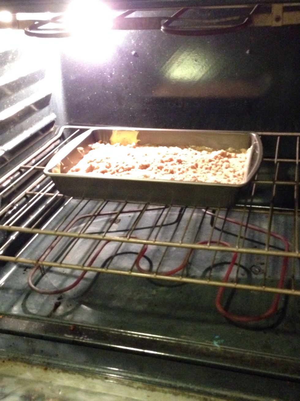 Place your pan in the oven and bake for 30-40 minutes.