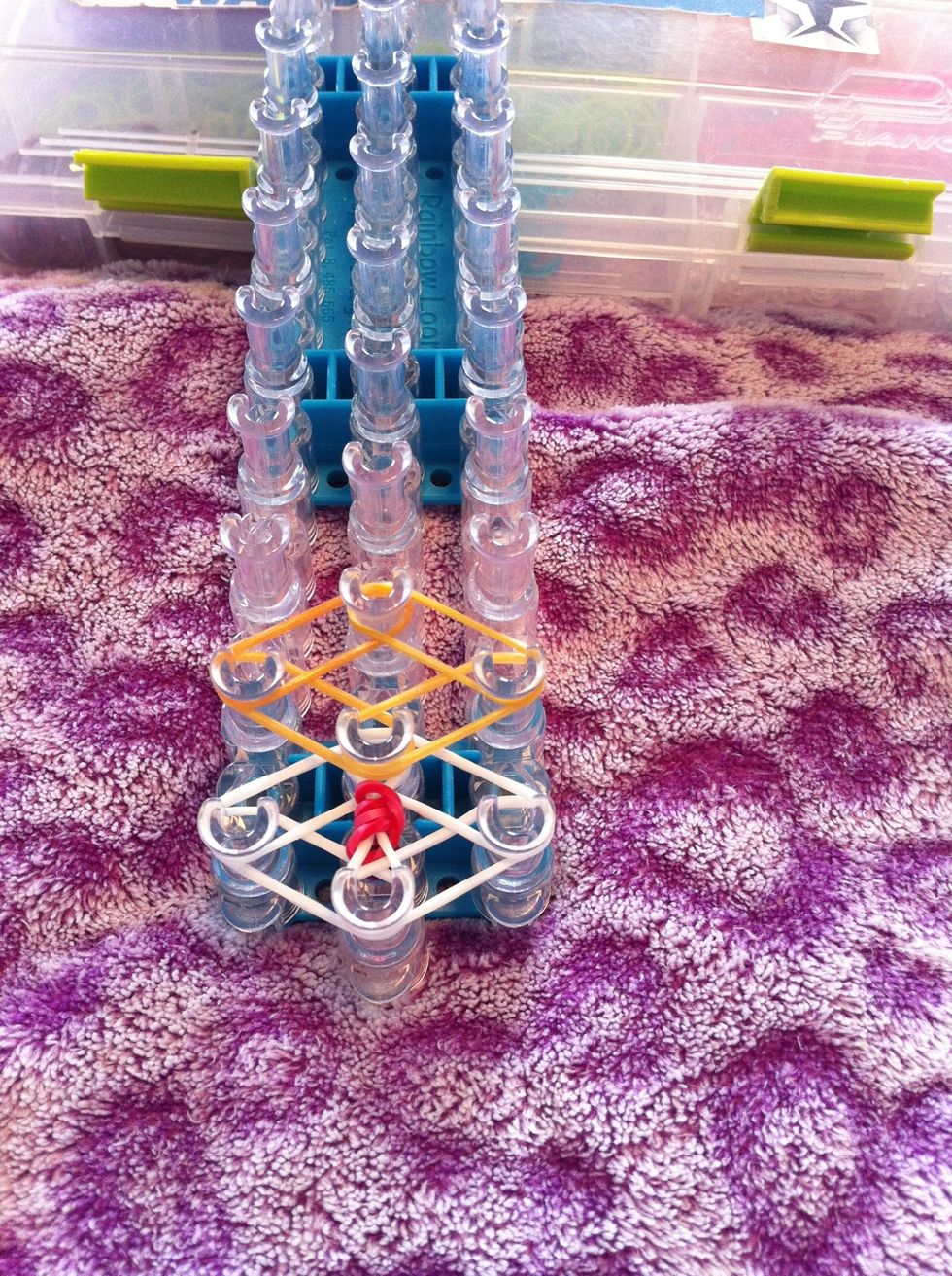 Place your second diamond, exactly like the first one we did, starting where we left off.