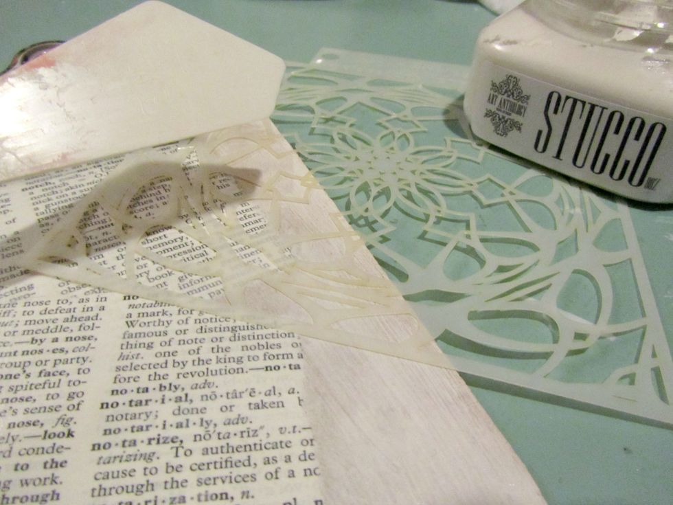 Place your stencil off the edge for a part of the image.